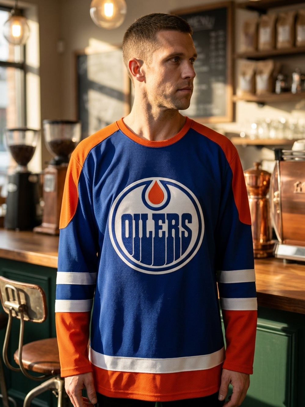 Edmonton Oilers Hockey Jersey - Official NHL Licensed - Size Large